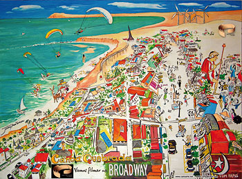 Mapa pictogr&aacute;fico da Broadway de Canoa Quebrada - 2010