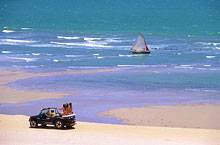 En haut des falaises de la plage de Canoa Quebrada
