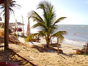 La plage de Pontal de Macei&oacute; vue de la Maresia
