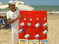Vendedor de artesanato em Canoa Quebrada