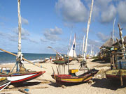 Jangadas sulla spiaggia, Majorl&acirc;ndia- Cear&aacute; - Brasile