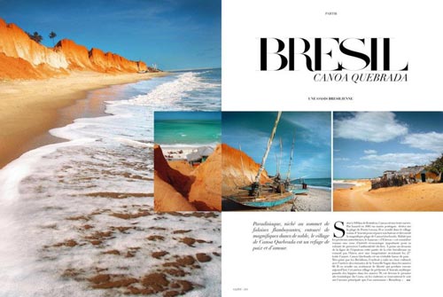 Canoa Quebrada na famosa revista francesa GLINT