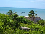 Vista para o mar de cima de Quixaba
