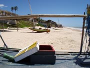 Jangadas na praia de Quixaba