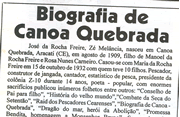 A biografia de Canoa Quebrada - Ceará - Brasil