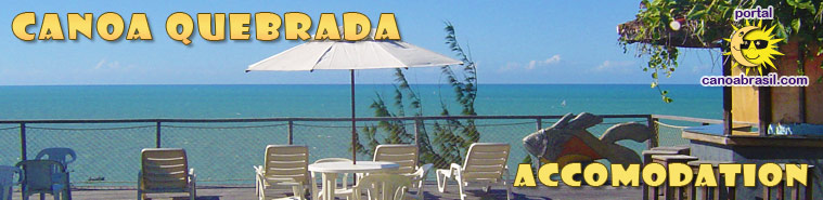 Accommodation in Canoa Quebrada Ceara Brazil. Hotels, inns, houses and apartments