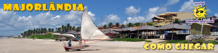 Jangada e barracas de praia em Majorl�ndia - Cear� - Brasil