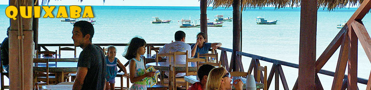 Restaurantes e barracas de praia em Quixaba, Cear&aacute;, Brasil