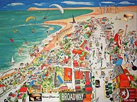 Mapa pictogr&aacute;fico da Broadway de Canoa Quebrada